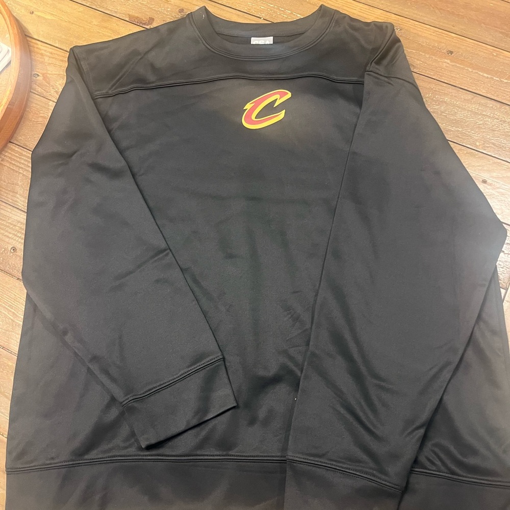 NBA Black Sweatshirt with Red and Yellow Logo